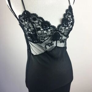 PINK Victoria's Secret Black Lace Chemise